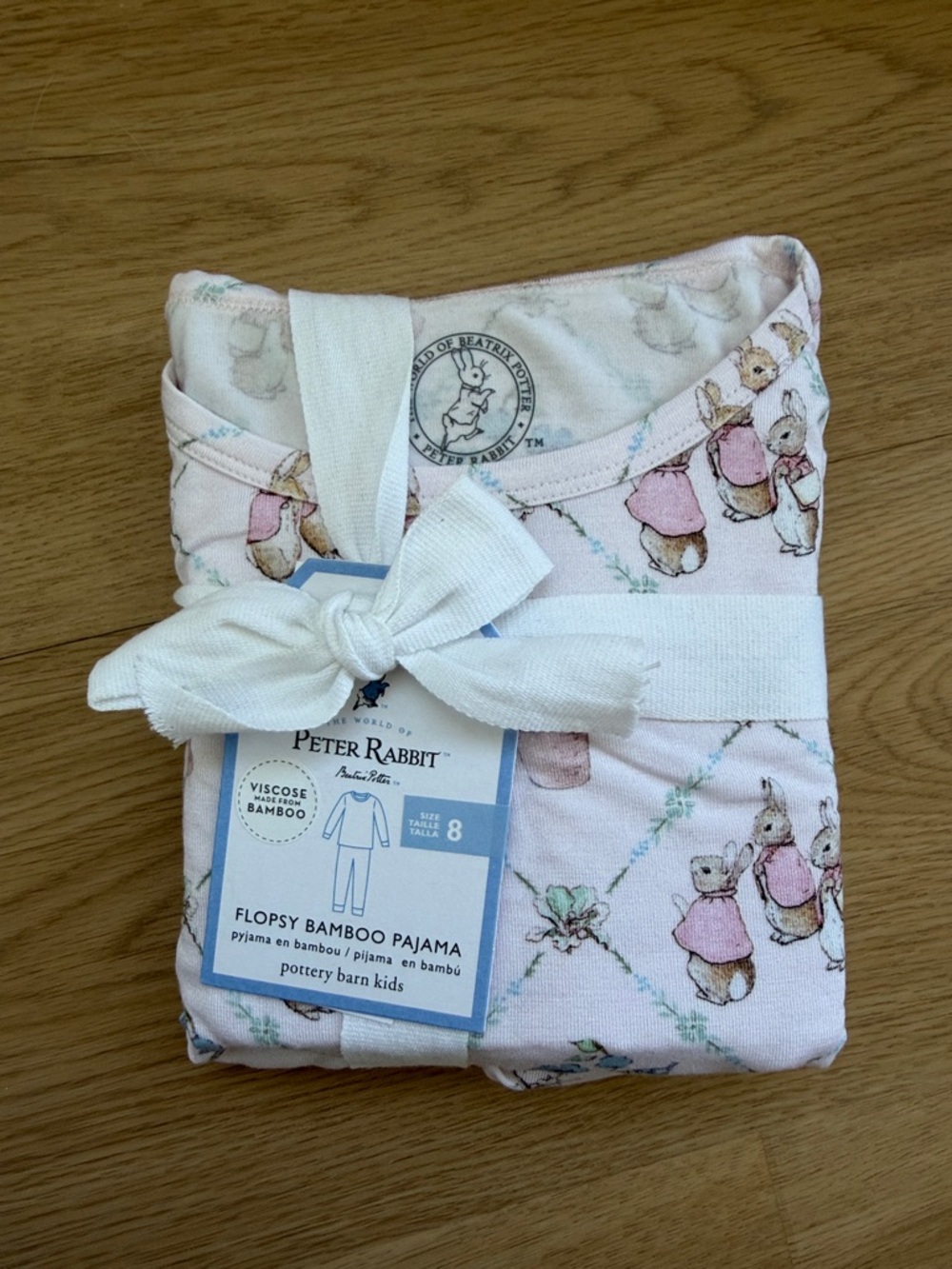 Pottery Barn Kids Peter Rabbit Flopsy Bamboo Pajama Top - Light Pink